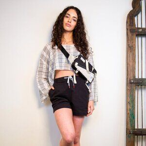 Cargo Linen Crop Yoga Top